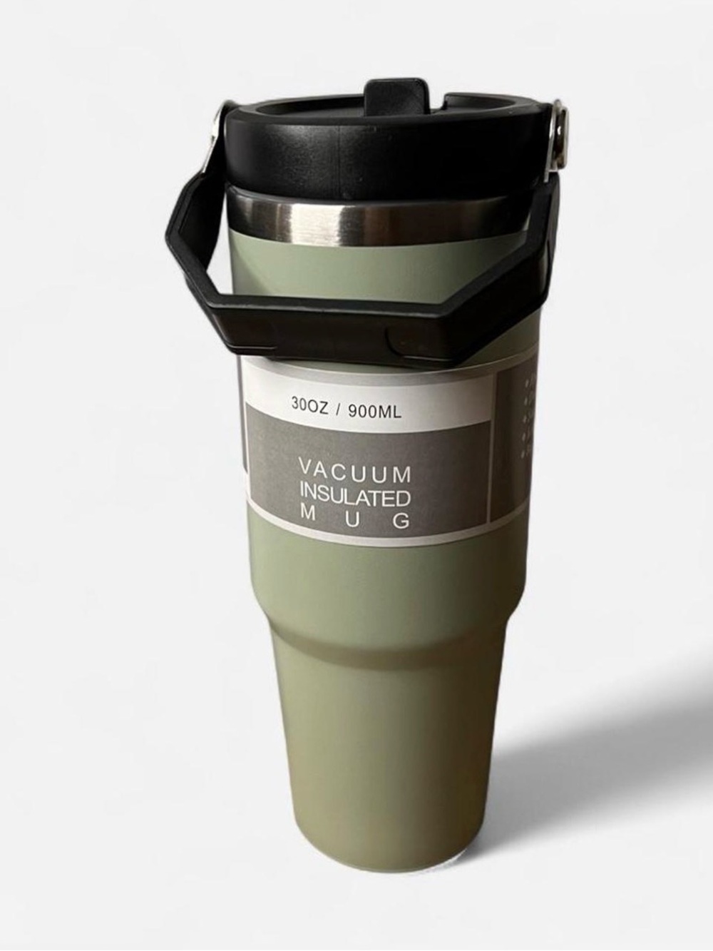 30oz Vacuum Insulated Tumbler Mug Sage Green Stainless Steel Straw Lid
